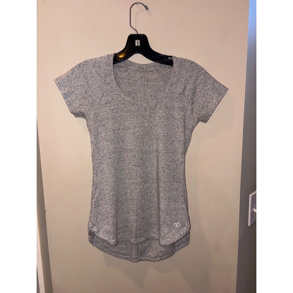 CALIA by carrie underwood Heather Gray Space Dye Short Sleeve Athletic Top XS